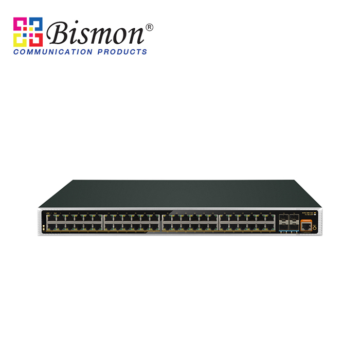 1U-Rack-48-Port-RJ45-100-1000M-POE-4SFP-1GB-10GB-Industrial-Switch-Managed-L3